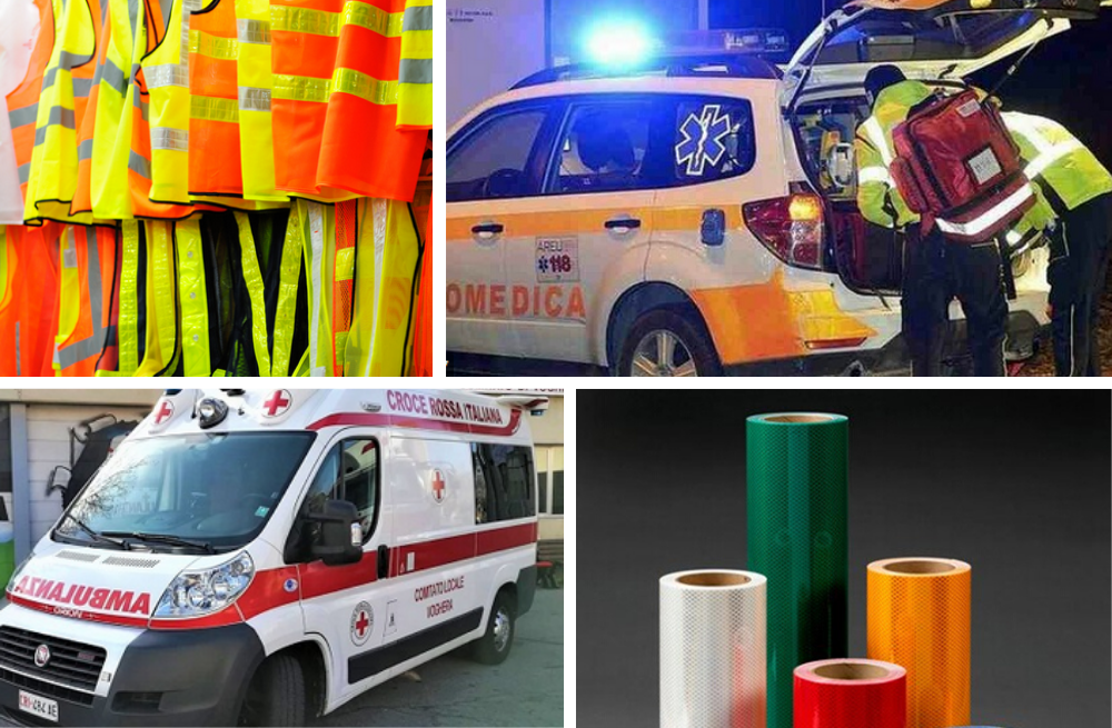 Esempi di applicazione di materiali rinfrangenti