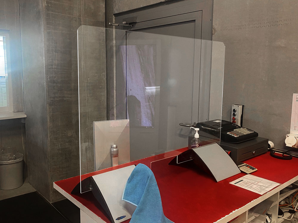 Skärm till kassadiskar