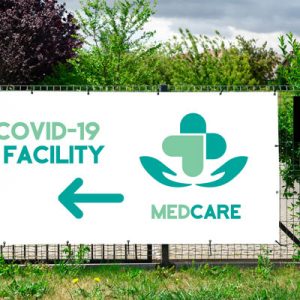 Banderoll på staket