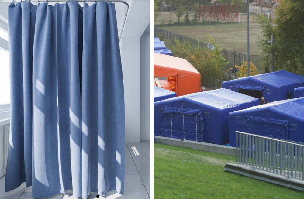 tessuti grande formato per tende e padiglioni ospedalieri