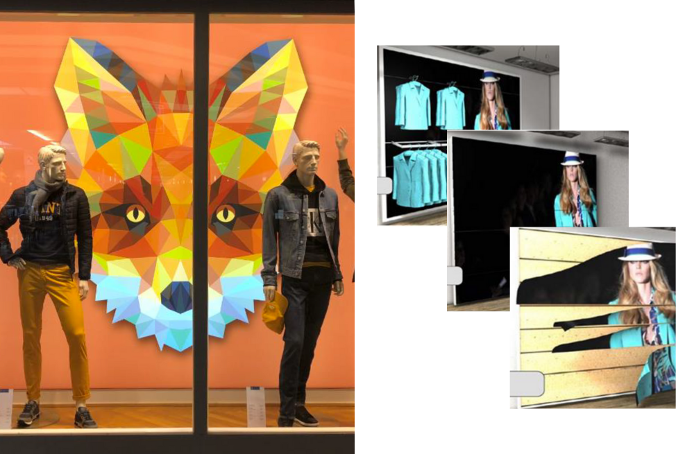 tessuti da stampa per vetrine e espositori