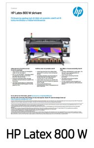 HP Latex 800 W Datablad