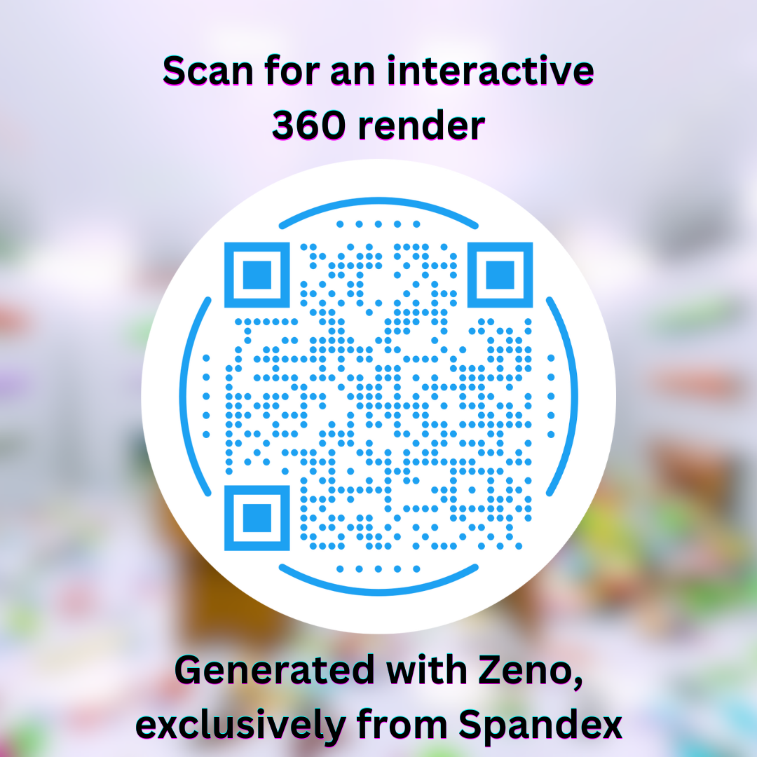 QR code leading people to view a 3D prototype created in Zeno