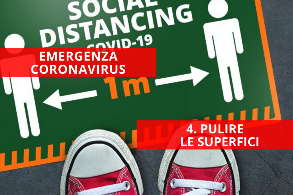 Pulire le superfici in emergenza Coronavirus