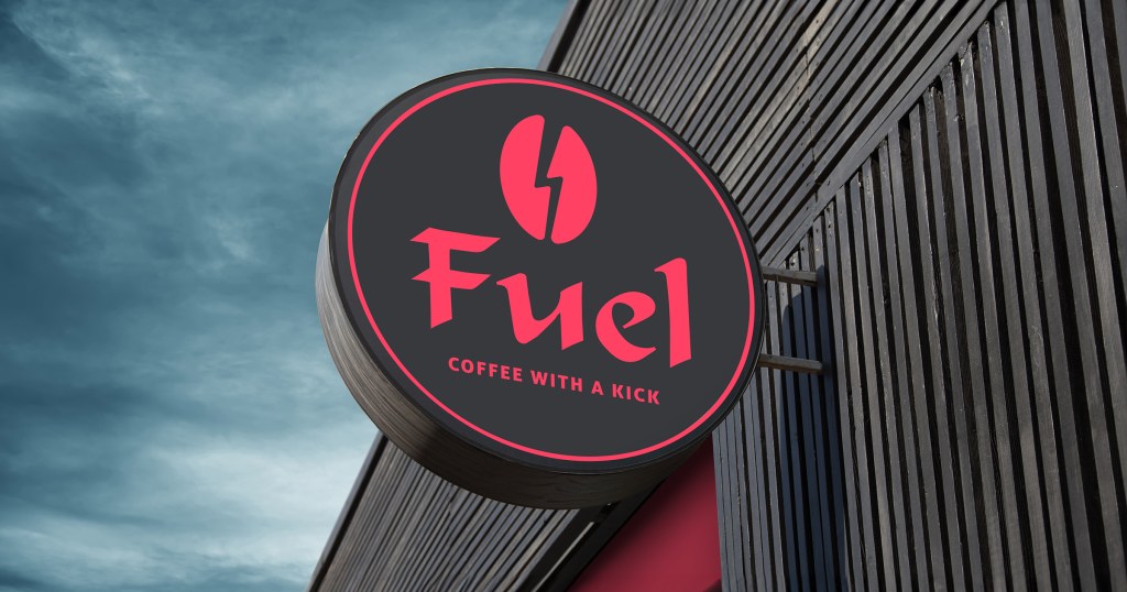 De juiste materiaalkeuze in signage toegepast in een buitensituatie op een uithangbord voor een koffiebranderij